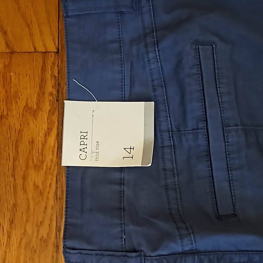 Style&co capri pants women's size 14 navy blue, NWT, stretchy - Picture 7 of 8